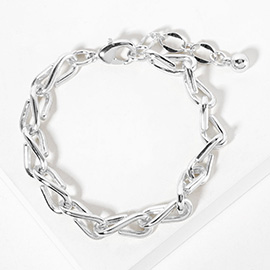 Gold Dipped Chunky Geometric Chain Bracelet