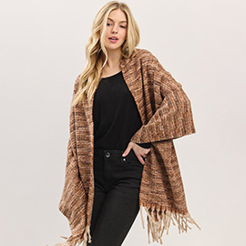 Oversized Super Soft Multi Tone Fringe Scarf