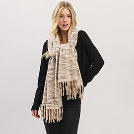 Oversized Super Soft Multi Tone Fringe Scarf