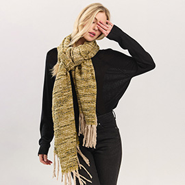 Oversized Super Soft Multi Tone Fringe Scarf