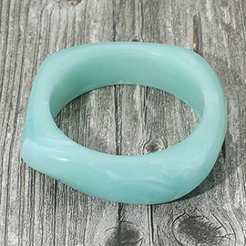 Abstract Square Celluloid Acetate Bangle Bracelet