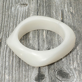 Abstract Square Celluloid Acetate Bangle Bracelet