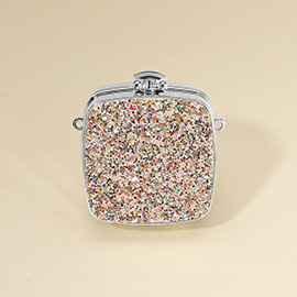 Square Glitter Mini Clutch Bag / Crossbody Bag
