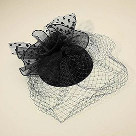 Mesh Veil Flower Fascinator / Headband
