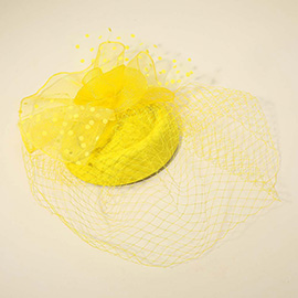 Mesh Veil Flower Fascinator / Headband