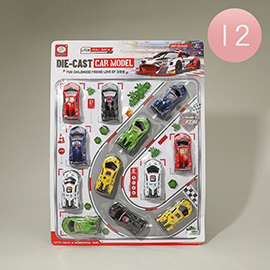 12PCS - Die-Cast Mini Pull Back Racing Toy Car Set