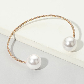 Pearl Open Cuff Bracelet