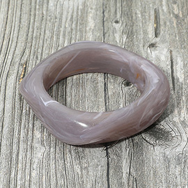 Abstract Square Resin Bangle Bracelet