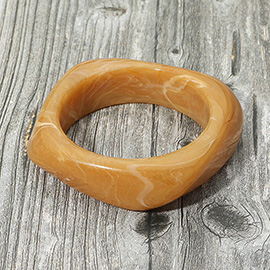 Abstract Square Resin Bangle Bracelet