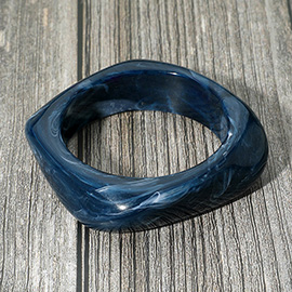 Abstract Square Resin Bangle Bracelet