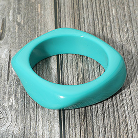 Abstract Square Resin Bangle Bracelet