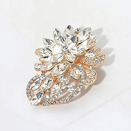 Floral Rhinestone Pin Brooch Pendant