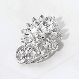 Floral Rhinestone Pin Brooch Pendant