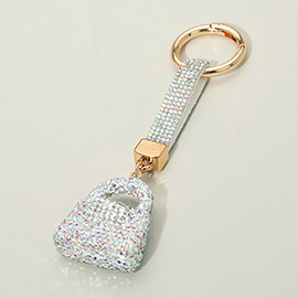 Bling Studded Handbag Keychain Bag Charm
