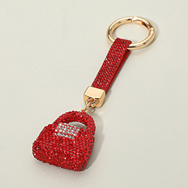 Bling Studded Handbag Keychain Bag Charm