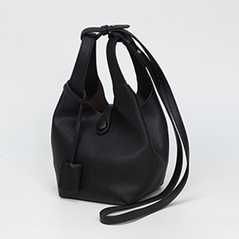 Pebbled Faux Leather Bucket Bag Handbag Crossbody Bag