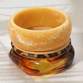3PCS - Chunky Resin Stackable Bangle Bracelets