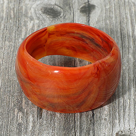 Wide Marbled Swirl Resin Bangle Bracelet