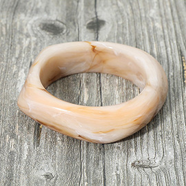 Abstract Square Resin Bangle Bracelet