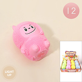 12PCS - Monster Bunny Character Spiky Flashing Squishy Toys