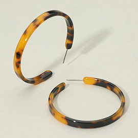 Lightweight Resin Hoop Earrings