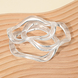 3PCS - Wavy Resin Multi Layered Bangle Bracelets