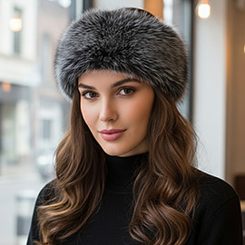 Elegant Faux Fur Winter Headband Earmuff