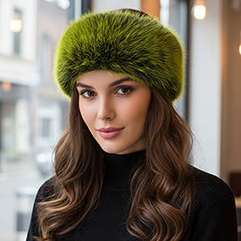 Elegant Faux Fur Winter Headband Earmuff
