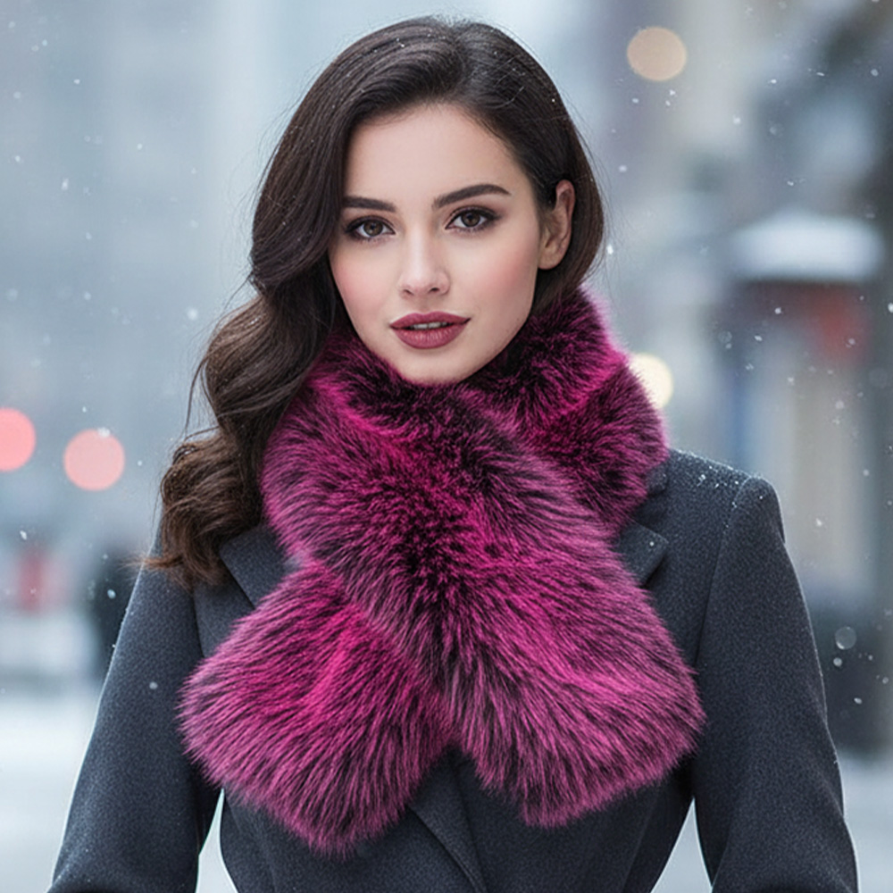 Plush Faux Fur Winter Scarf