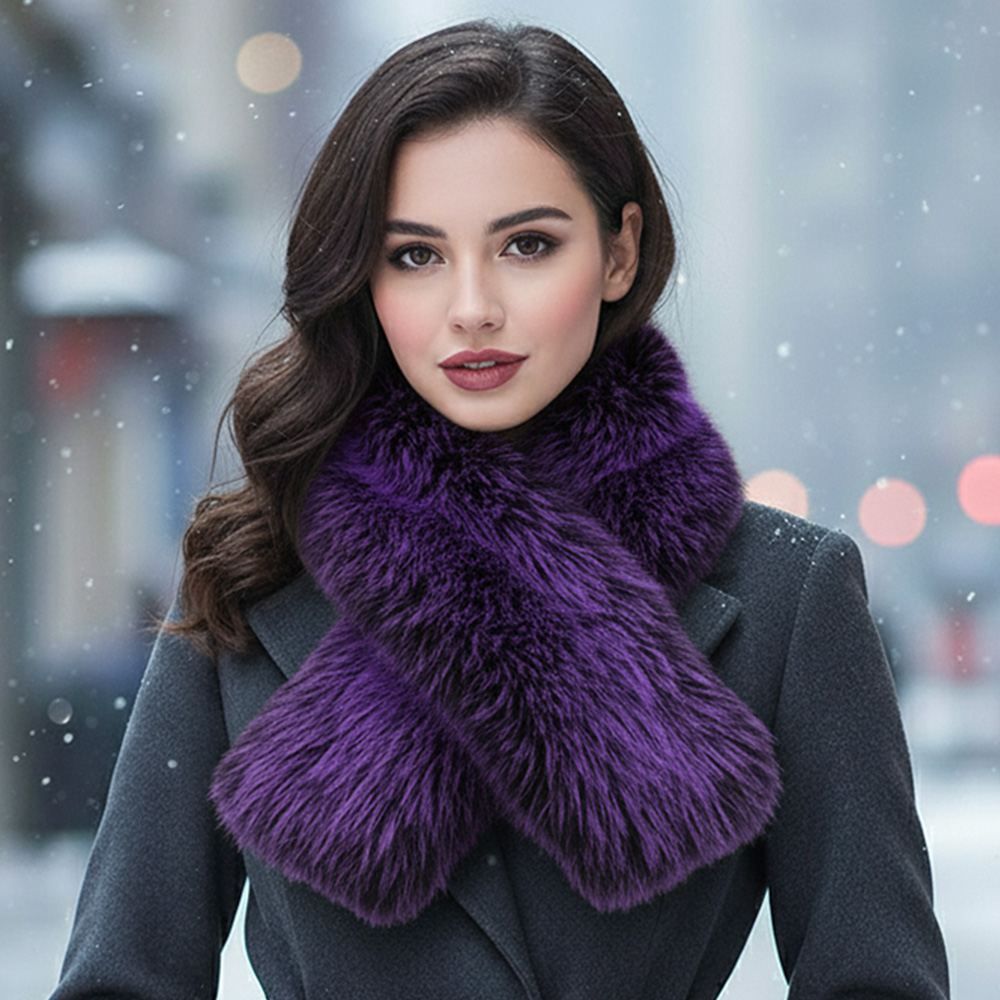Plush Faux Fur Winter Scarf
