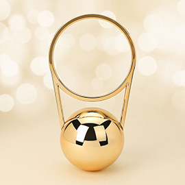 Sculptural Orb Evening Clutch Bag