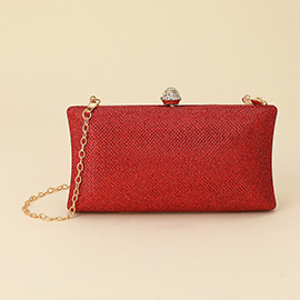 Crystal Rhinestone Studded Crossbody Evening Clutch Bag