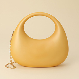 Matte Acrylic Crescent Handbag