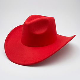 Faux Suede Western Cowboy Fedora Hat