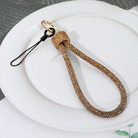 Bling Studded Phone Strap Keychain Bag Charm