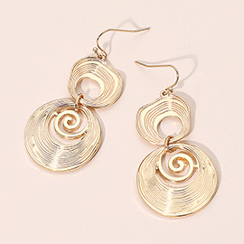 Abstract Double Spiral Drop Earrings