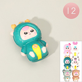 12PCS - Animal Costume Adorable Figure Squishy Toys