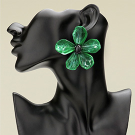 Bold Flower Statement Earrings