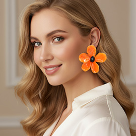 Bold Flower Statement Earrings