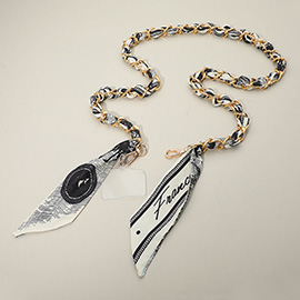 Patterned Fabric Scarf Chain Phone Strap