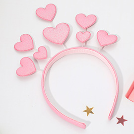 Glitter Floating Heart Embellished Headband