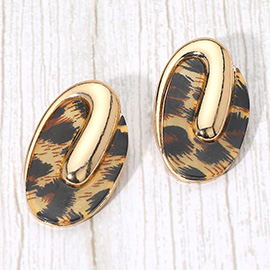 Sculptural Oval Resin Earrings
