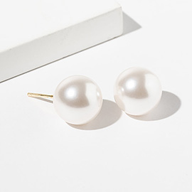 Gold Dipped Swarovski Pearl Stud Earrings