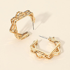 Geometric Layered Hoop Earrings