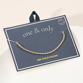 18K Gold Filled Rope Chain Bracelet