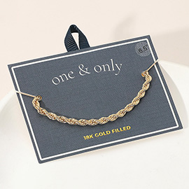 18K Gold Filled Rope Chain Bracelet