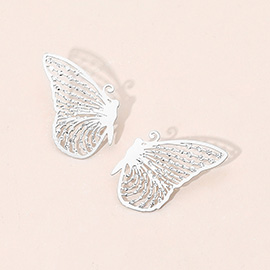 Metal Cutout Butterfly Earrings