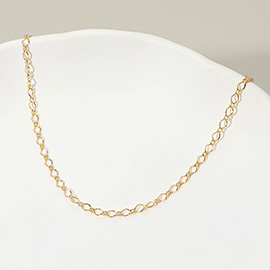 18K Gold Filled Rolo Chain Necklace