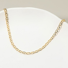 18K Gold Filled Mariner Link Cable Chain Necklace