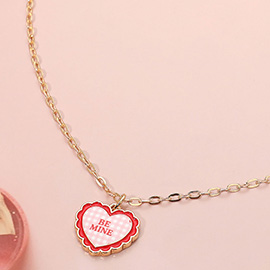 BE MINE Enamel Heart Pendant Necklace